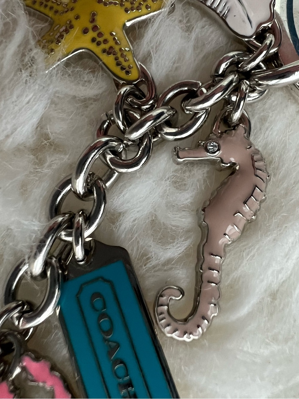 Coach VINTAGE Sea Life Cluster Charm Keychain - Picture 4 of 7